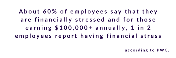 A fact about employee engagement and financial wellness.