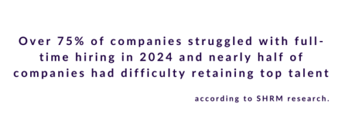 A stat about companies retaining top talent.